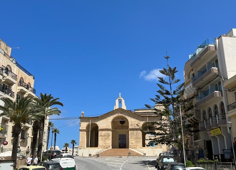 Fachada da Igreja de São Paulo, em Malta
